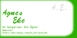 agnes eke business card